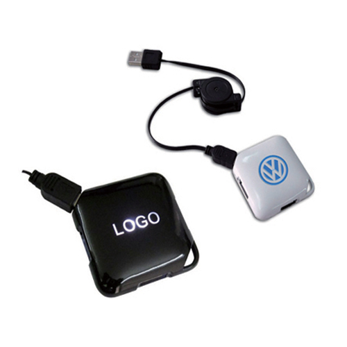 4 PORT HUB/light up logo HUB/laser engraving HUB/super thin hUB