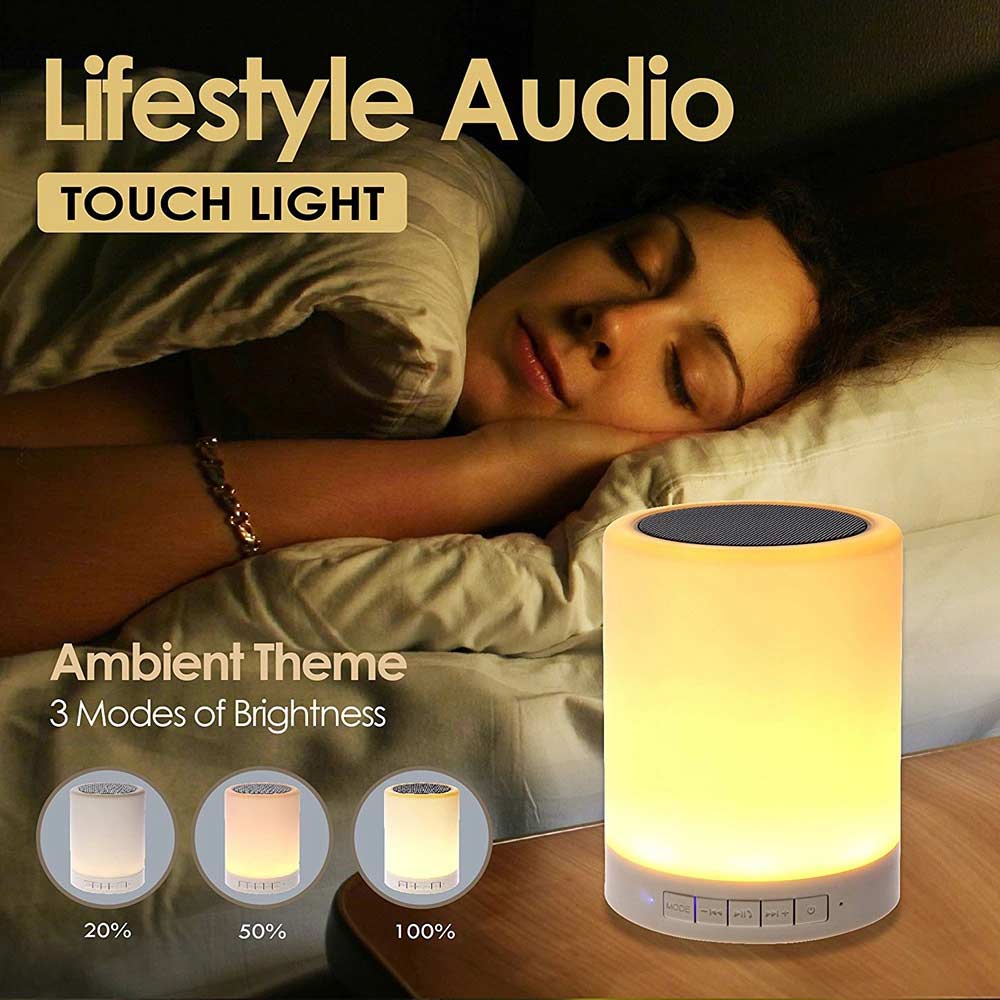 bluetooth speaker with LED nightlight/touch light bluetooth speaker