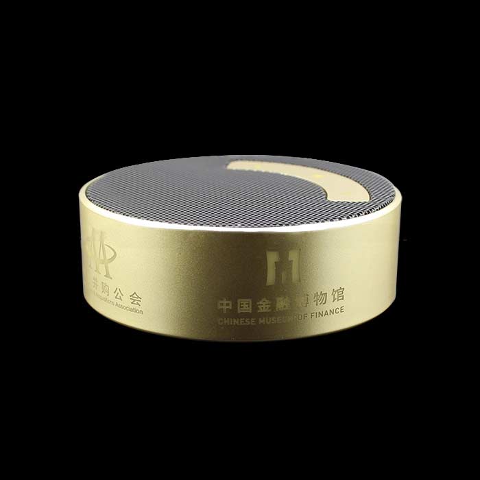 round shape bluetooth speaker/aluminium speaker/touch key speaker