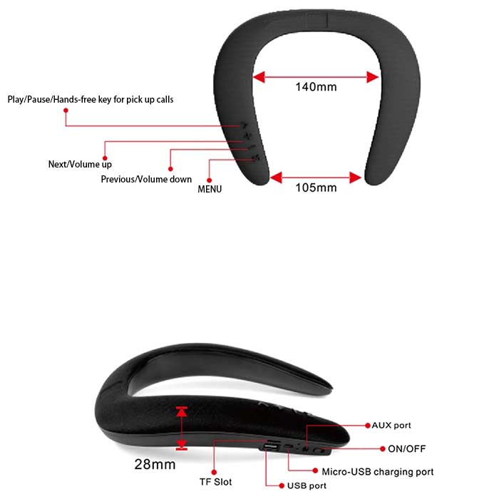 neck soundbar bluetooth speaker