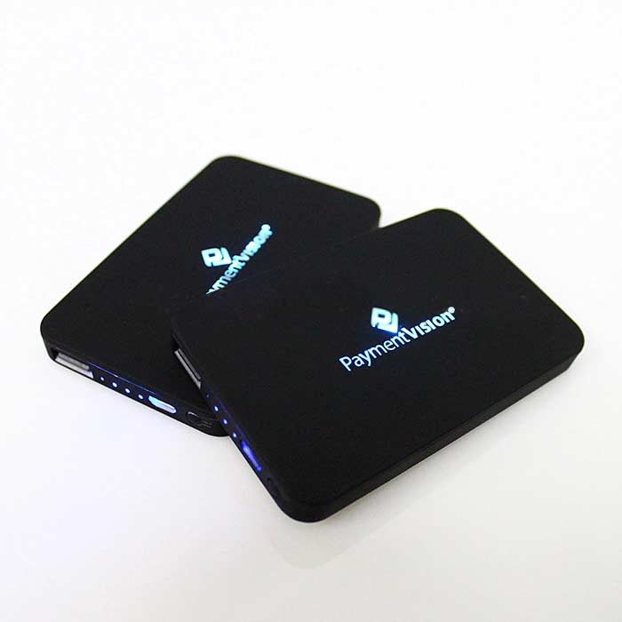 light up logo power bank/super thin power bank