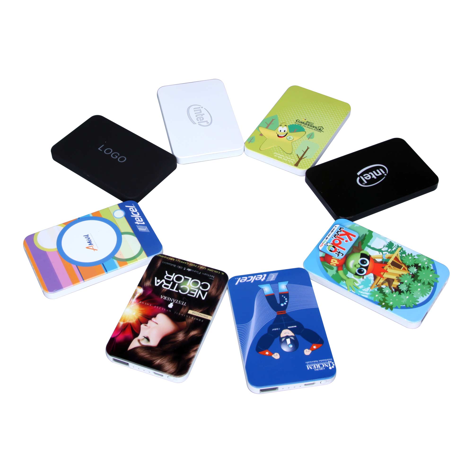 light up logo power bank/super thin power bank