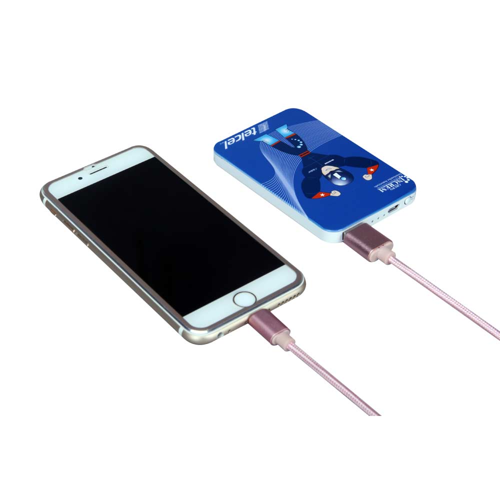 light up logo power bank/super thin power bank