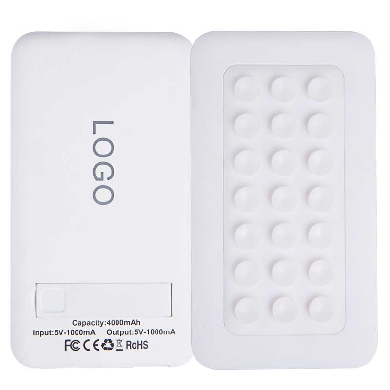 light up logo power bank/power bank with sucker/phone stand